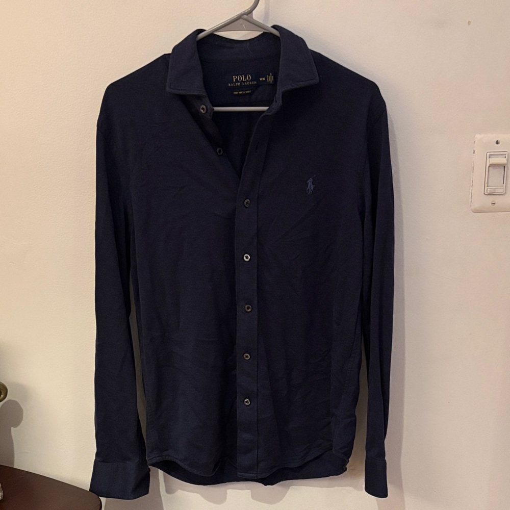 Polo by Ralph Lauren Men's Dark Blue Button Down Shirt